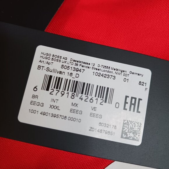 BOSS Cotton Terry Hoodie Orange Men's Plus size 3XL - Picture 4 of 12